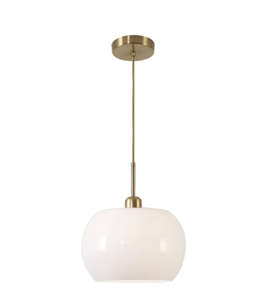 BOKT 1-Light Gold Dome Pendant Light Mid Century Modern